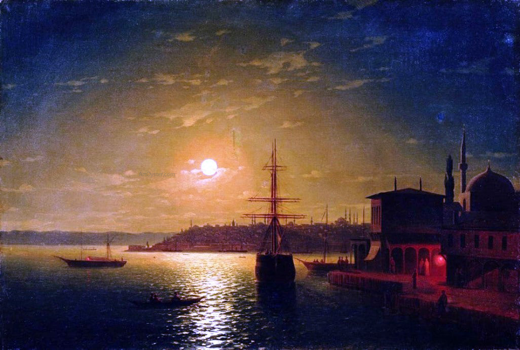 Ivan Constantinovich Aivazovsky The Bay Golden Horn, Turkey - Canvas Print