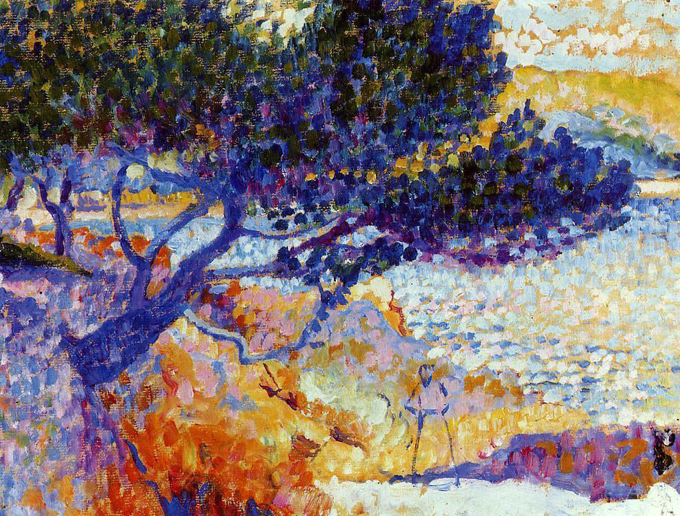 Henri Edmond Cross The Bay of Cavaliere (study) - Canvas Print