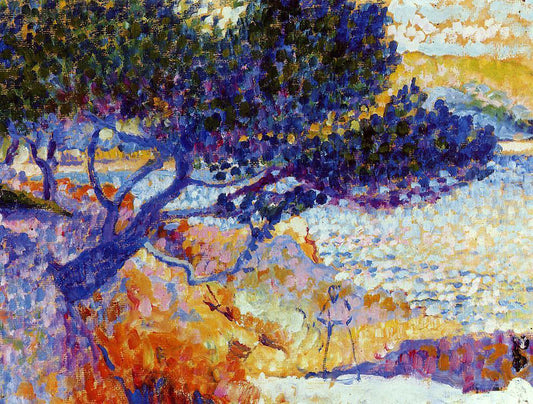 Henri Edmond Cross The Bay of Cavaliere (study) - Canvas Print