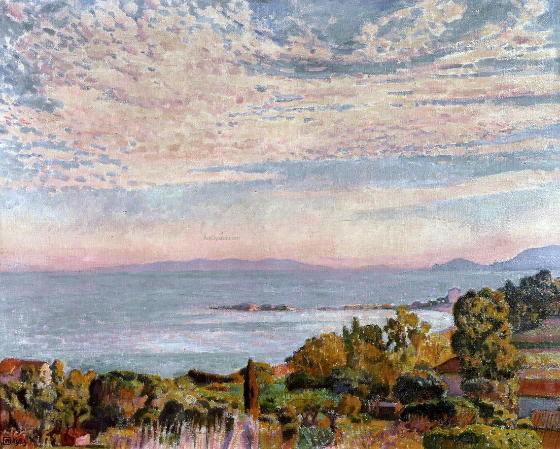 Theo Van Rysselberghe The Bay of Saint Clair - Canvas Print