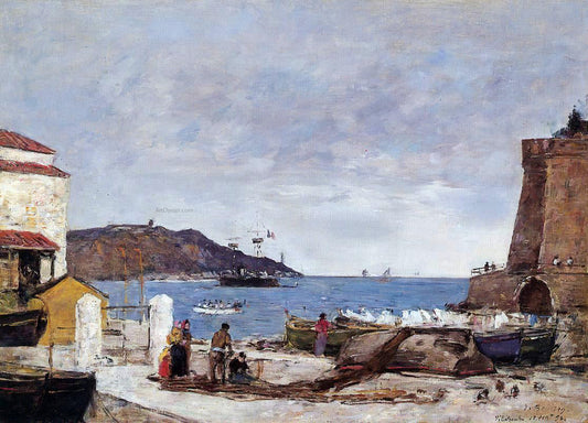 Eugene-Louis Boudin The Bay of Villefranche, the Port - Canvas Print