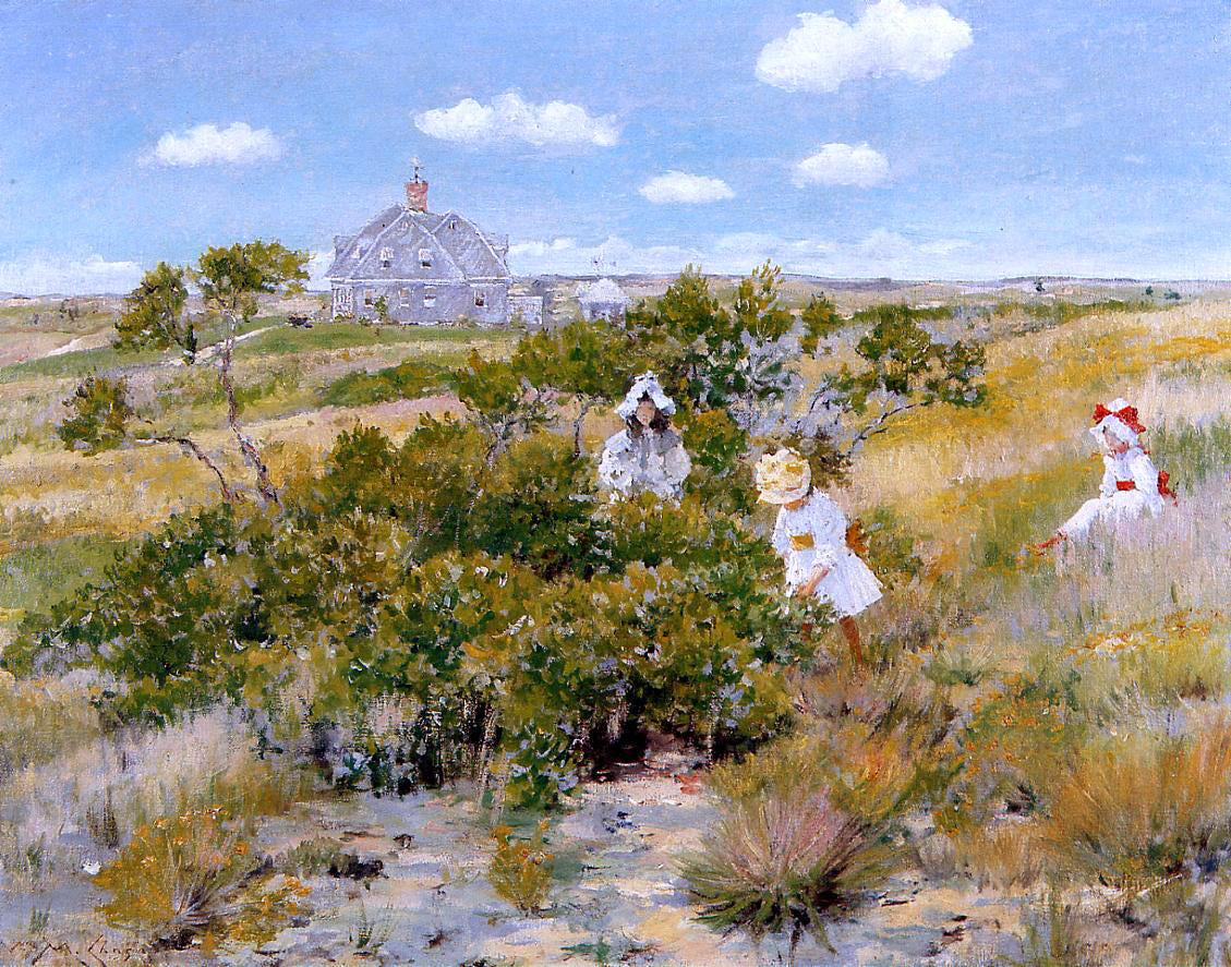 William Merritt Chase The Bayberry Bush (also known as Chase Homestead: Shinnecock Hills)) - Canvas Print