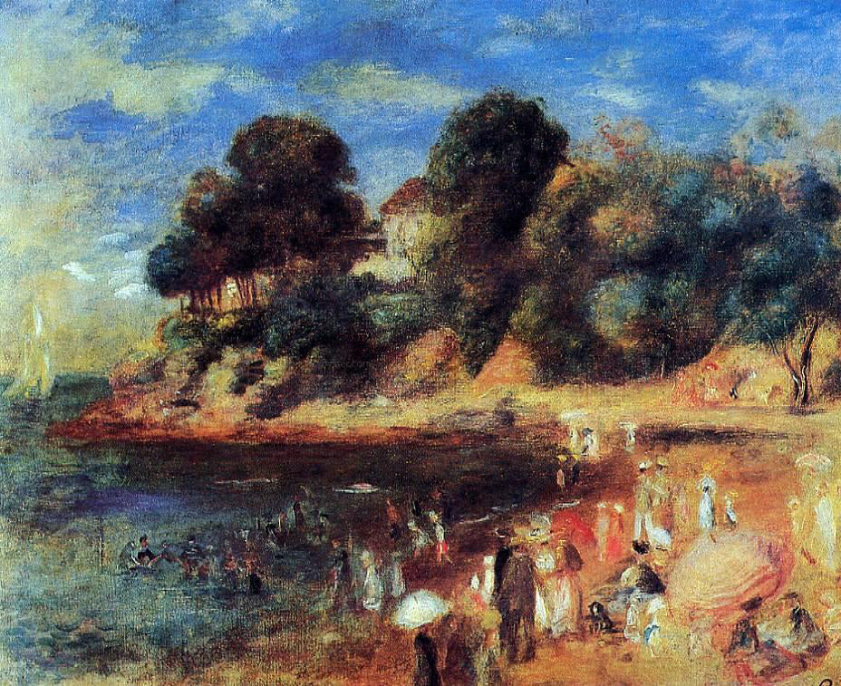Pierre Auguste Renoir The Beach at Purnic - Canvas Print