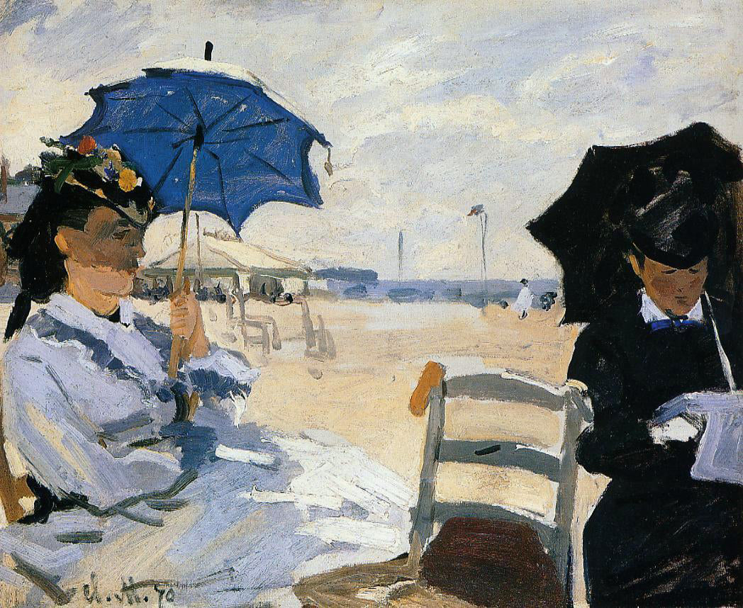 Claude Oscar Monet The Beach at Trouville - Canvas Print