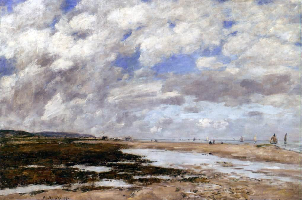 Eugene-Louis Boudin The Beach, Deauville - Canvas Print