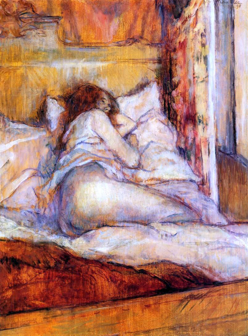 Henri De Toulouse-Lautrec Bed - Canvas Print