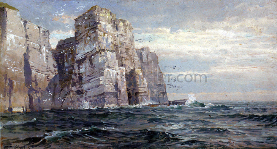 William Trost Richards The Bird Stacks - Canvas Print
