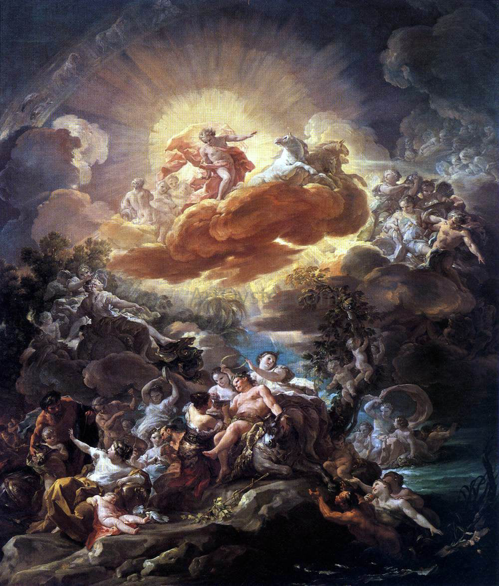 Corrado Giaquinto The Birth of the Sun and the Triumph of Bacchus - Canvas Print
