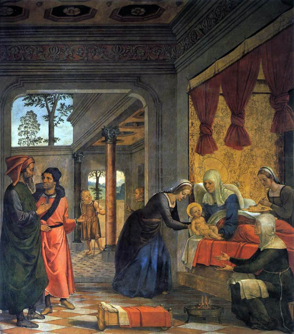 Juan De Borgona The Birth of the Virgin - Canvas Print