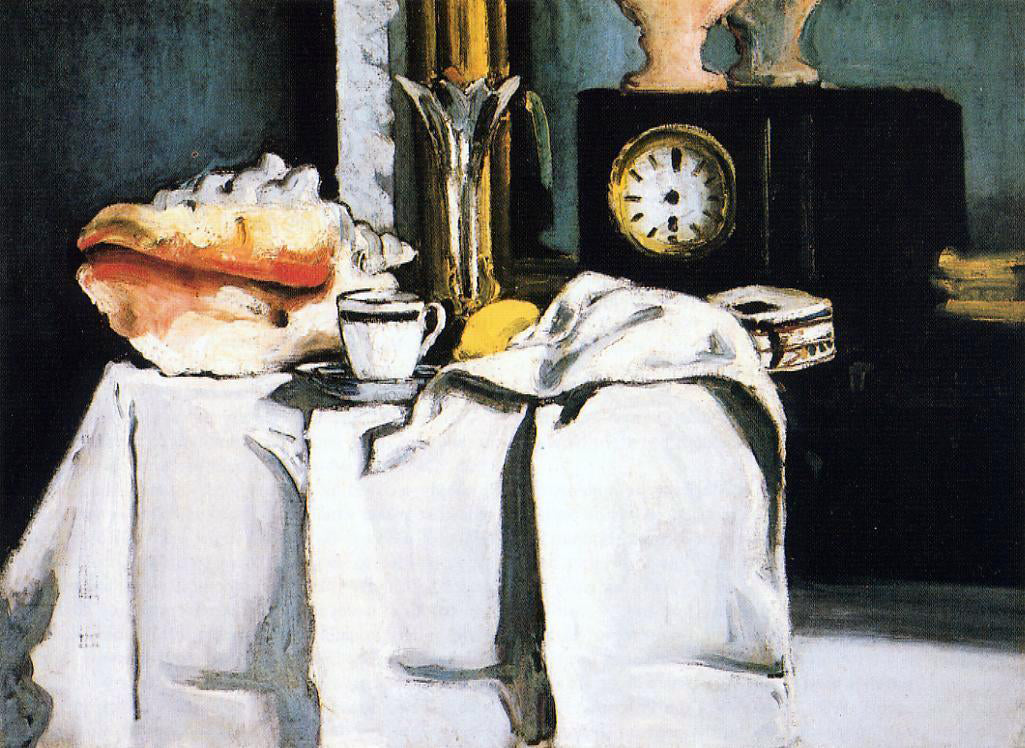 Paul Cezanne The Black Clock - Canvas Print