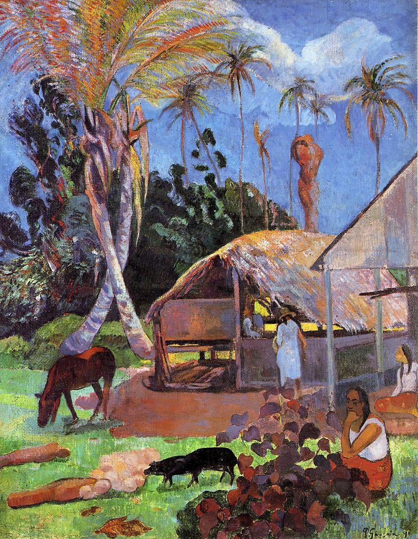 Paul Gauguin The Black Pigs - Canvas Print