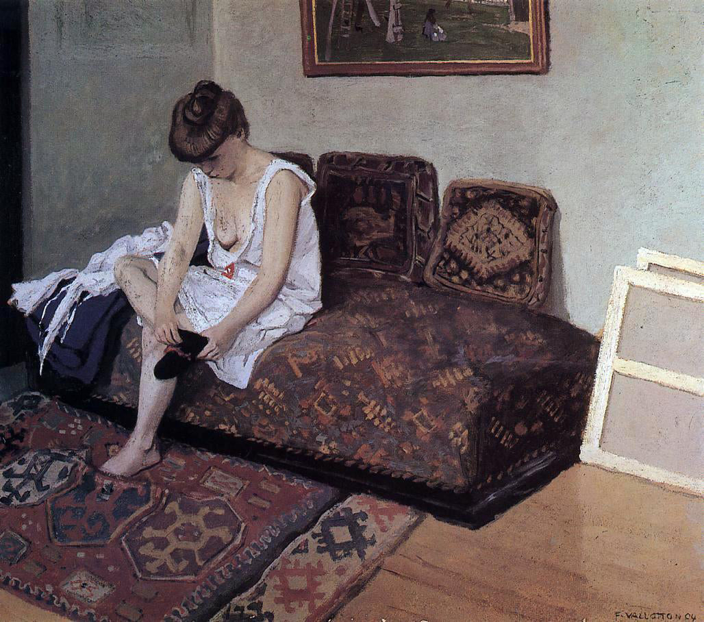 Felix Vallotton The Black Stocking - Canvas Print