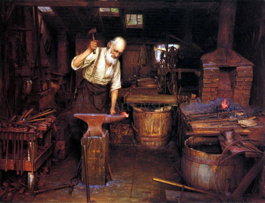 Jefferson David Chalfant The Blacksmith - Canvas Print