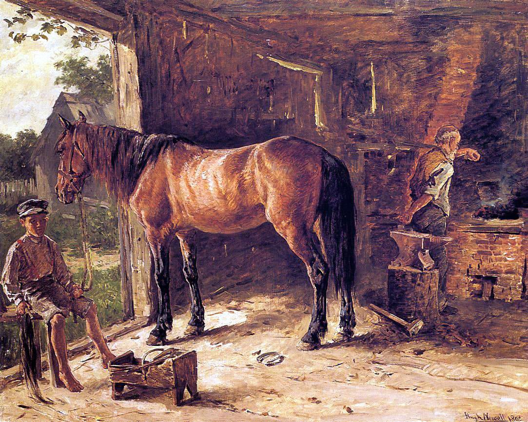 Hugh Newell The Blacksmith Shop - Canvas Print
