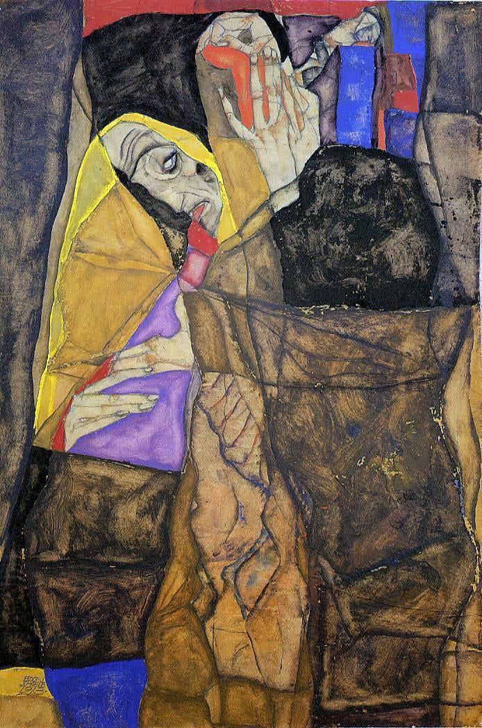 Egon Schiele The Blind, I - Canvas Print