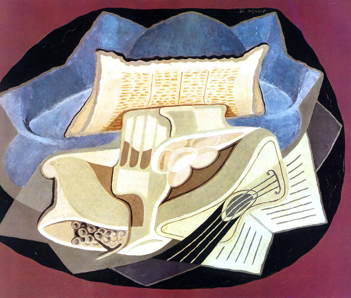 Juan Gris The Blue Cloth - Canvas Print