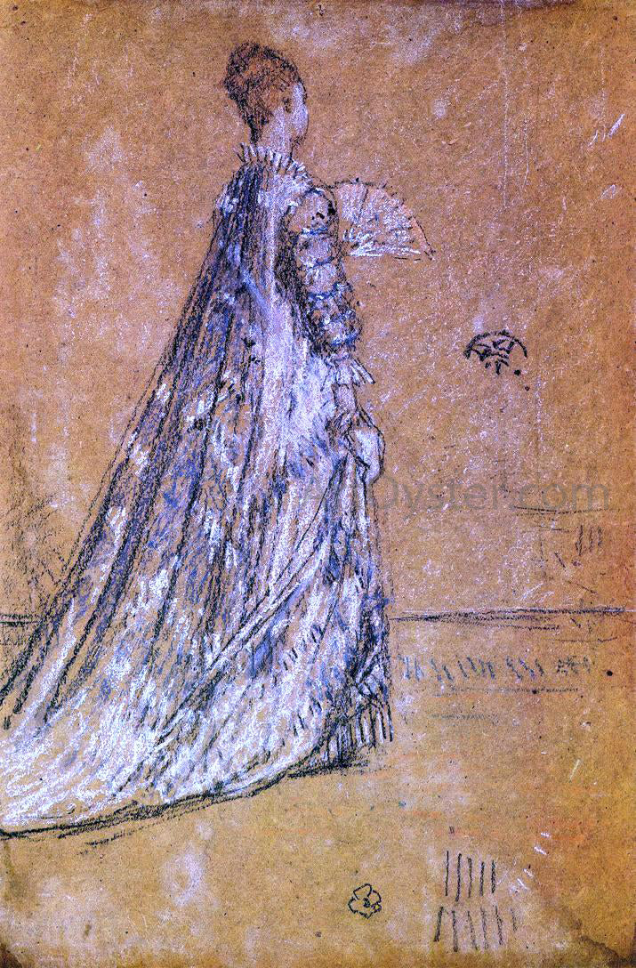James McNeill Whistler The Blue Dress - Canvas Print