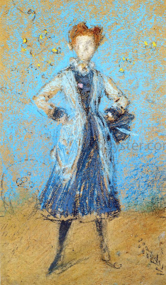 James McNeill Whistler The Blue Girl - Canvas Print