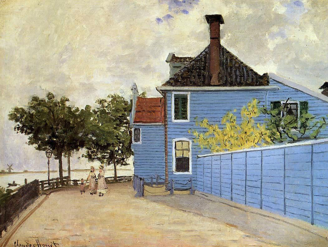 Claude Oscar Monet The Blue House at Zaandam - Canvas Print