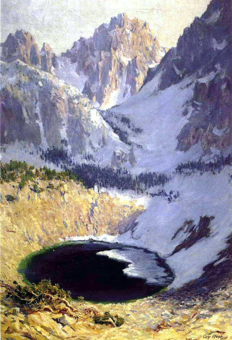 Guy Orlando Rose The Blue Pool near Mt. Whitney - Canvas Print