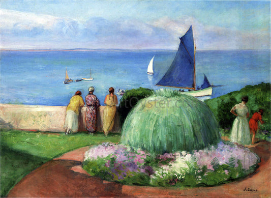 Henri Lebasque The Blue Sail at Prefailles - Canvas Print