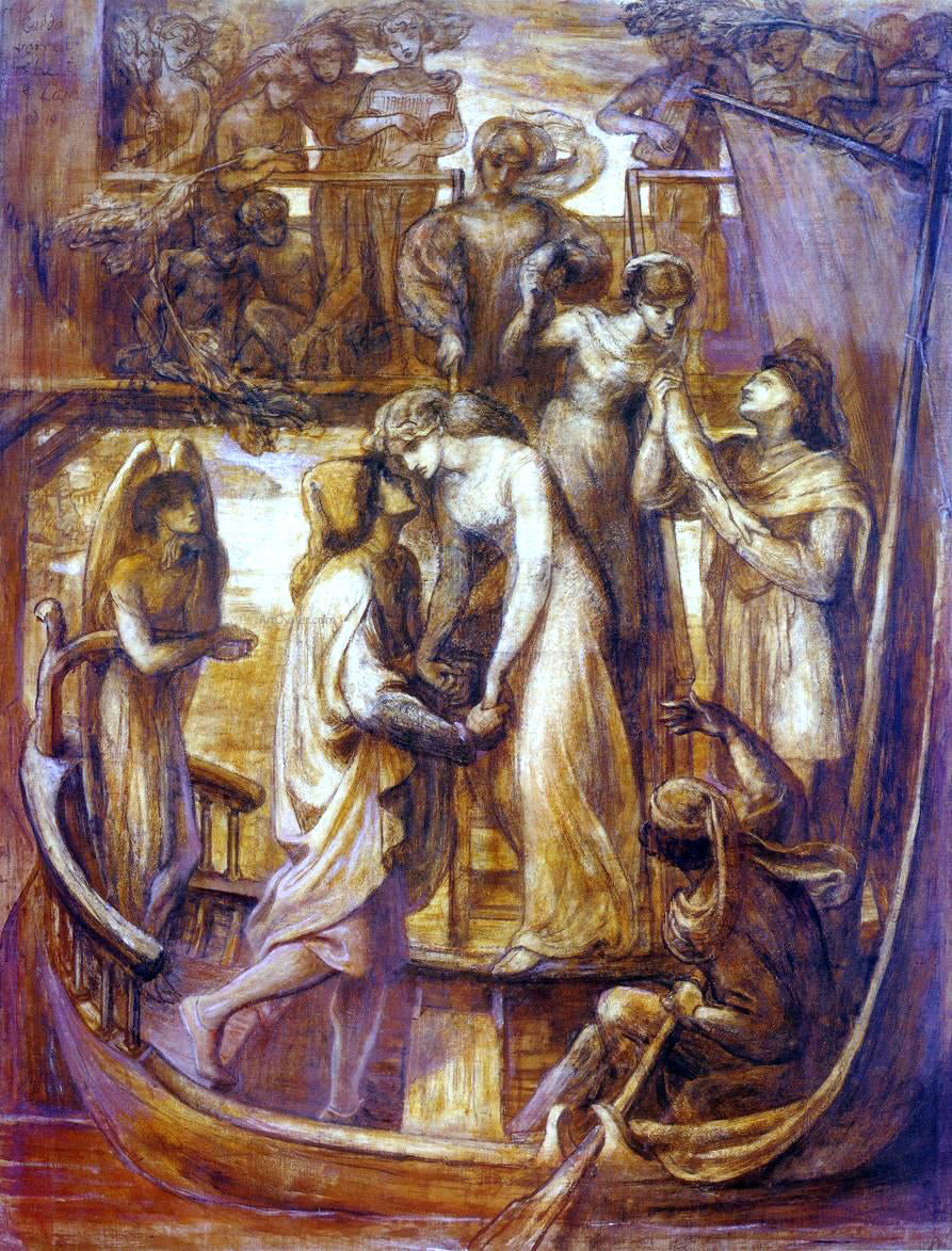 Dante Gabriel Rossetti The Boat of Love - Canvas Print