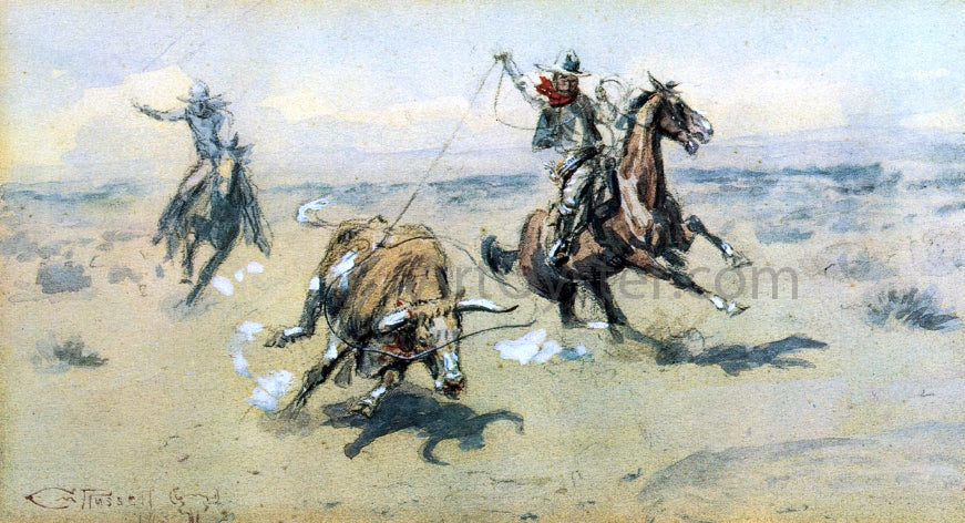 Charles Marion Russell The Bolter, #2 - Canvas Print