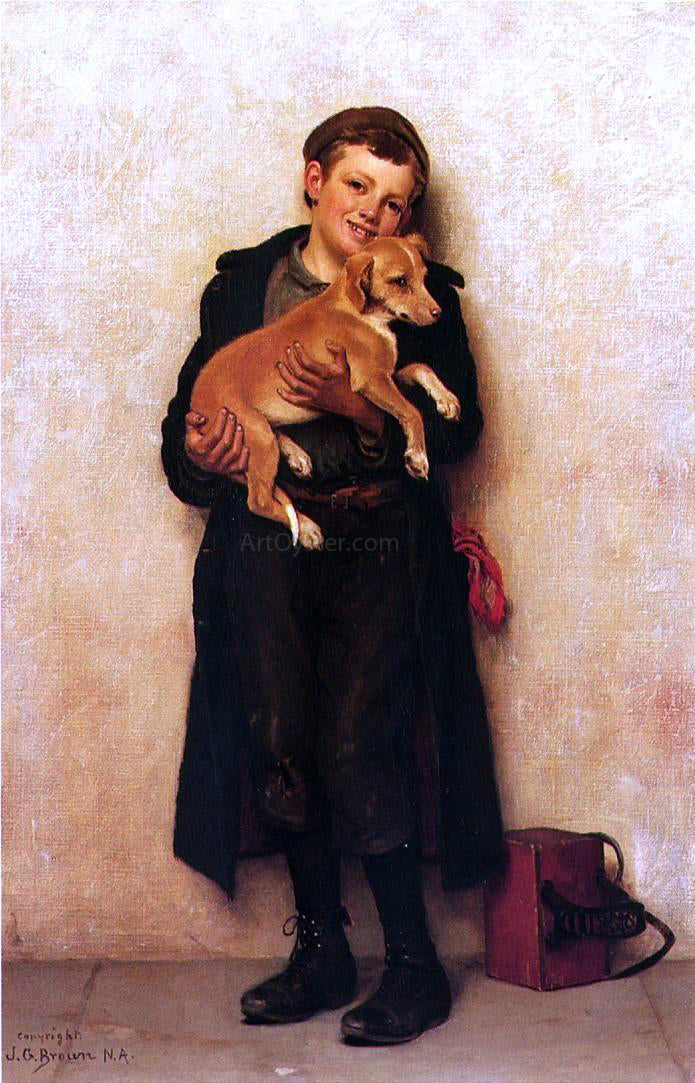 John George Brown The Bootblack - Canvas Print