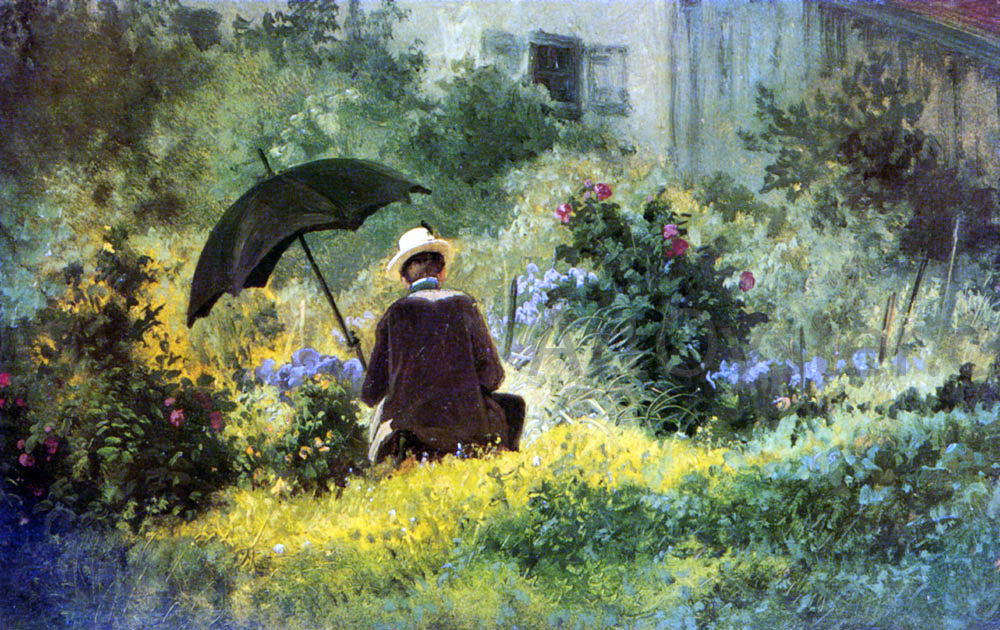 Carl Spitzweg The Botanist - Canvas Print