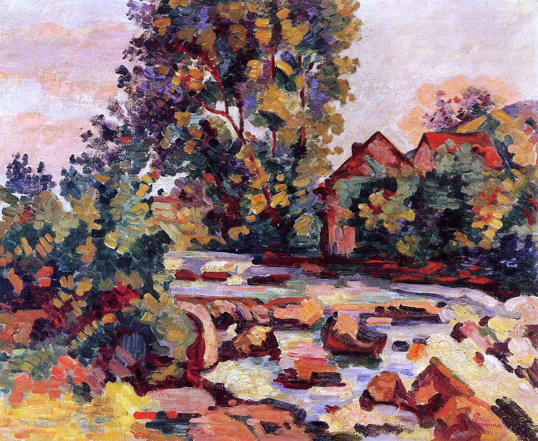 Armand Guillaumin The Bouchardon Lock - Canvas Print