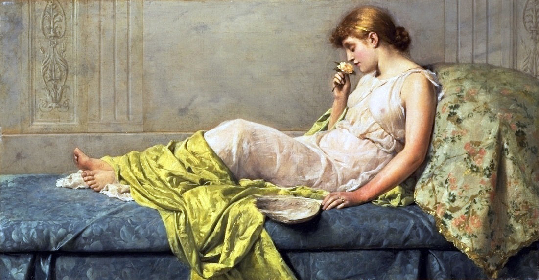 Henry Thomas Schafer The Boudoir Rose - Canvas Print