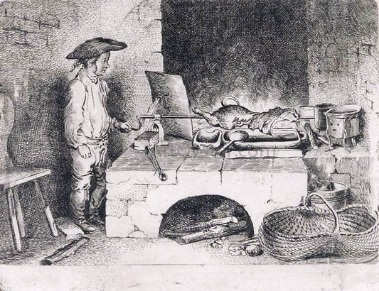 Daniel Nikolaus Chodowiecki The Boy with the Sausage Spit - Canvas Print