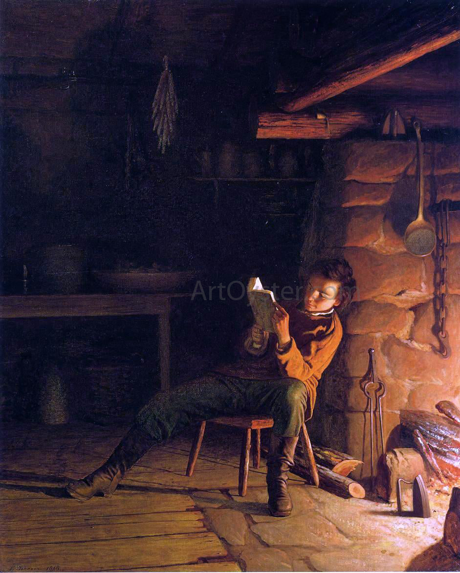 Eastman Johnson The Boyhood of Abraham Lincoln - Canvas Print