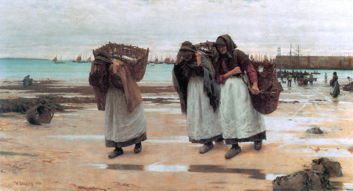Walter Langley The Breadwinners - Canvas Print