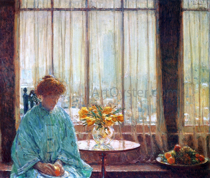 Frederick Childe Hassam The Breakfast Room, Winter Morning - Canvas Print