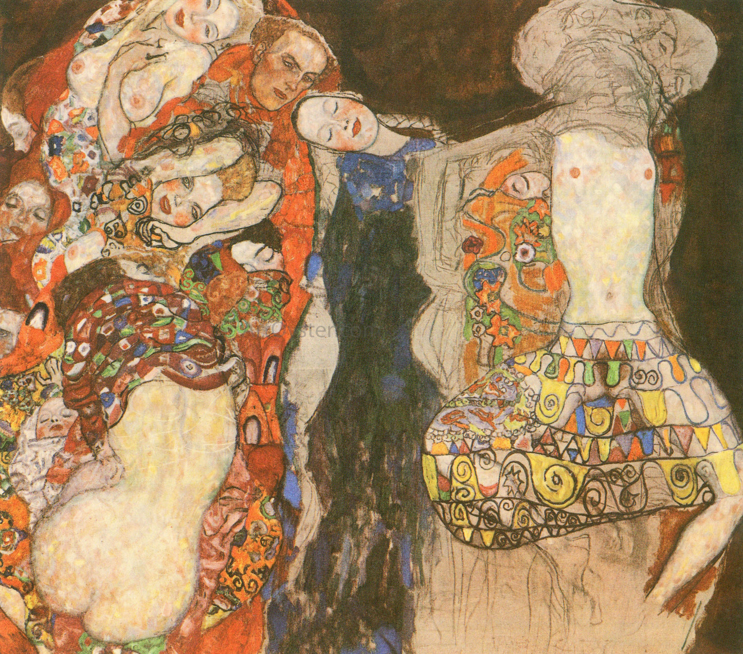 Gustav Klimt The Bride (unfinished) - Canvas Print
