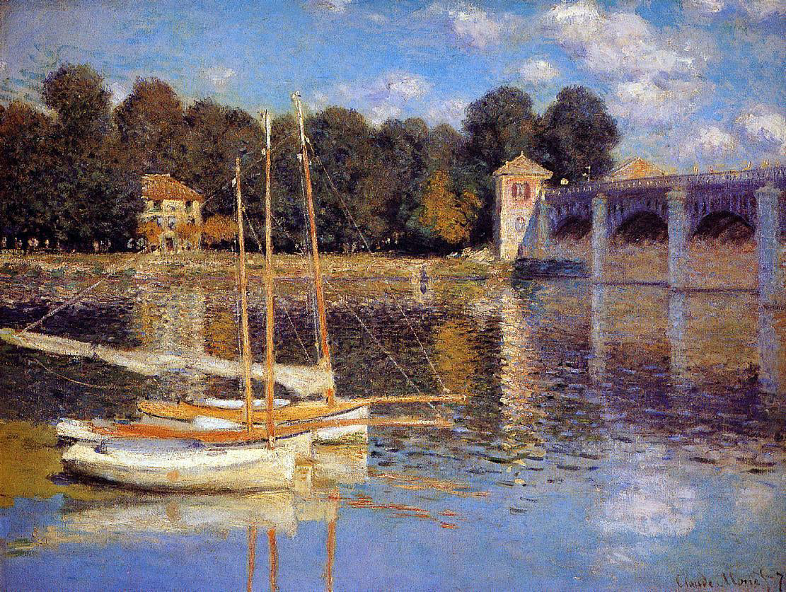 Claude Oscar Monet A Bridge at Argenteuil - Canvas Print