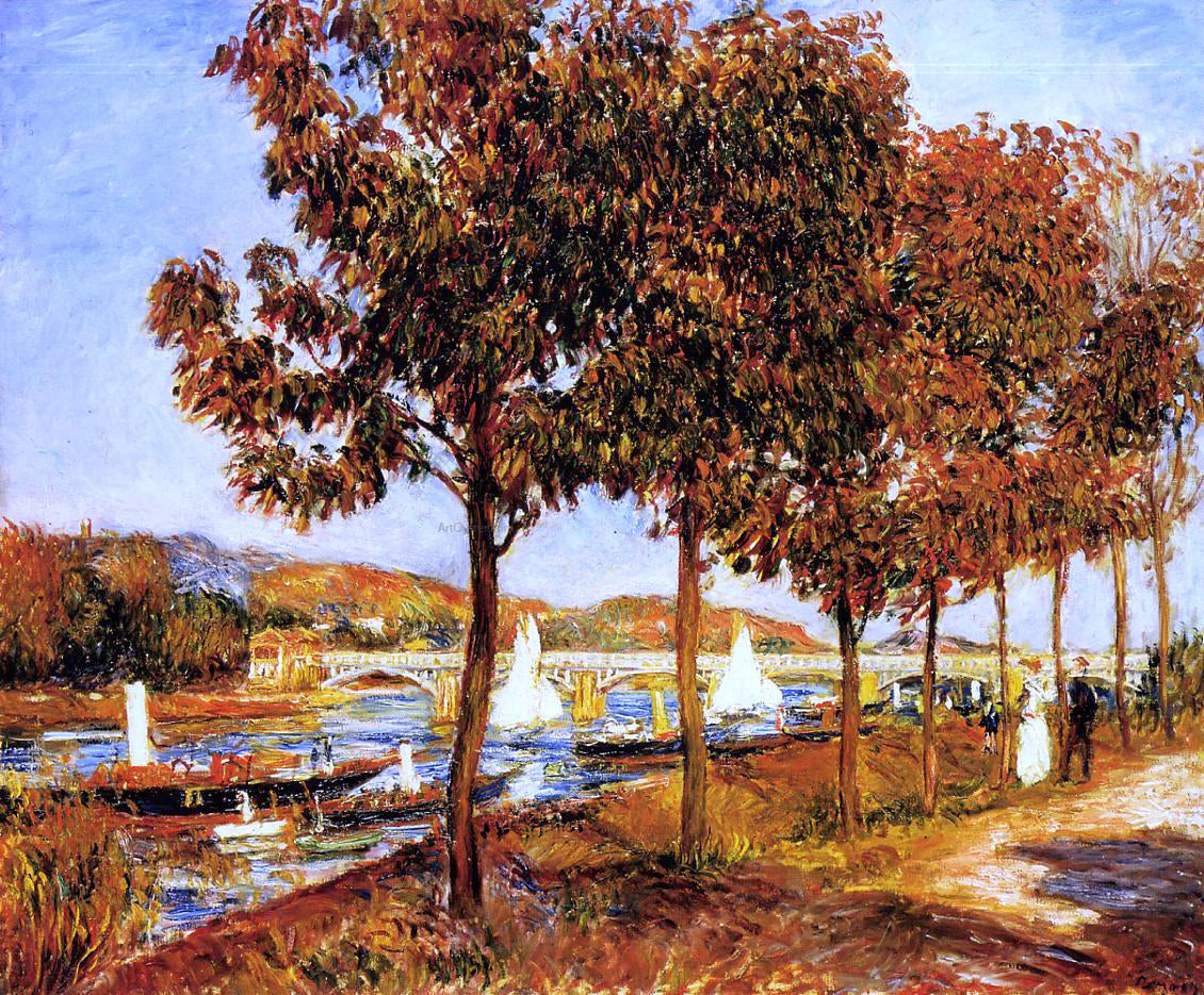 Pierre Auguste Renoir The Bridge at Argenteuil in Autumn - Canvas Print