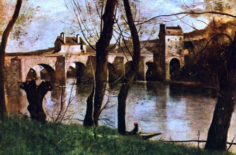 Jean-Baptiste-Camille Corot The Bridge at Nantes - Canvas Print