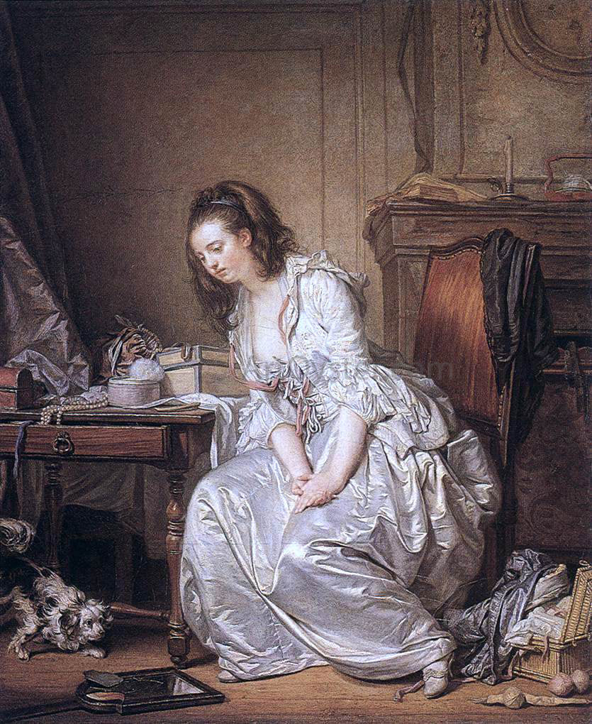 Jean Baptiste Greuze The Broken Mirror - Canvas Print