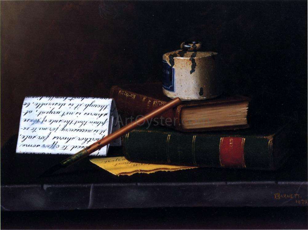 William Michael Harnett The Broker's Table - Canvas Print