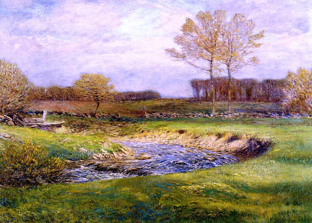 Dwight W Tryon The Brook in May - Canvas Print