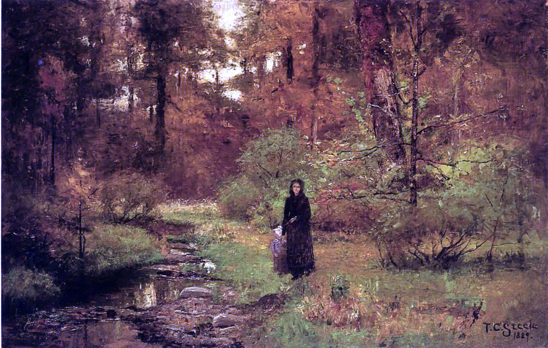 Theodore Clement Steele The Brook in the Woods - Canvas Print