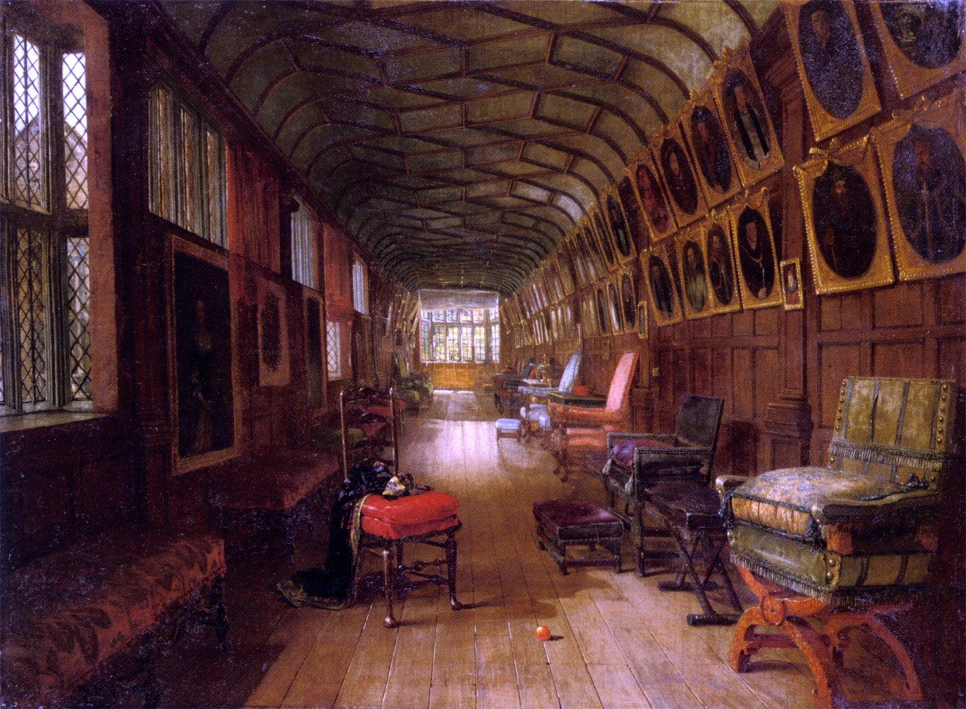 Louise Rayner The Brown Gallery - Knole Kent - Canvas Print