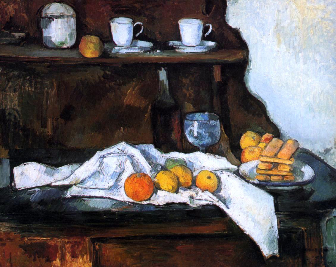 Paul Cezanne The Buffet - Canvas Print