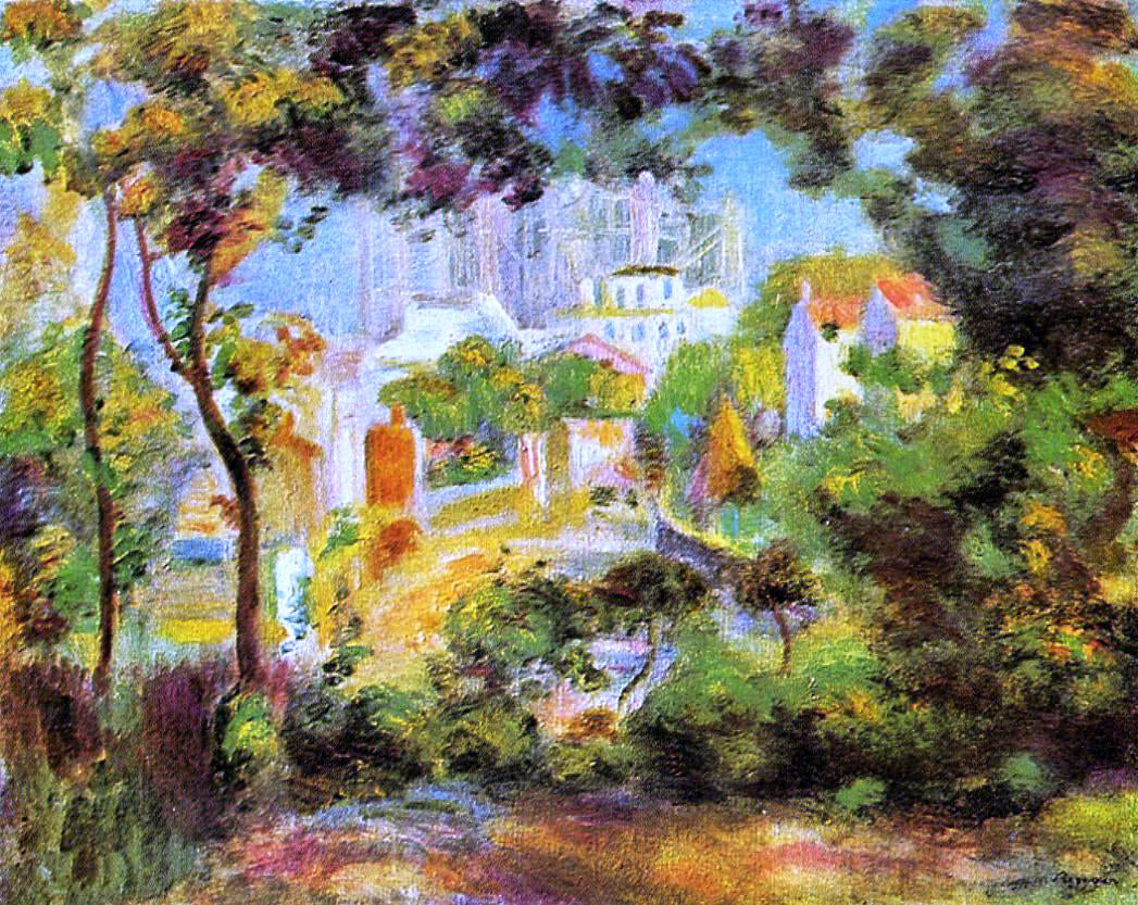 Pierre Auguste Renoir The Building of Sacred Heart - Canvas Print