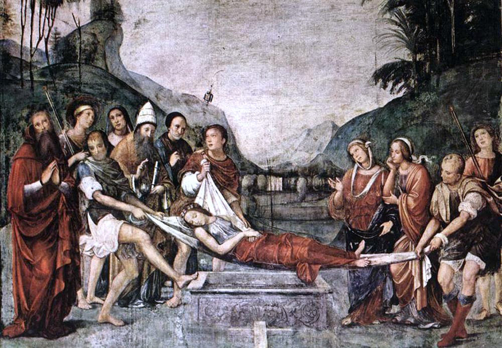Francesco Francia The Burial of St Cecily - Canvas Print