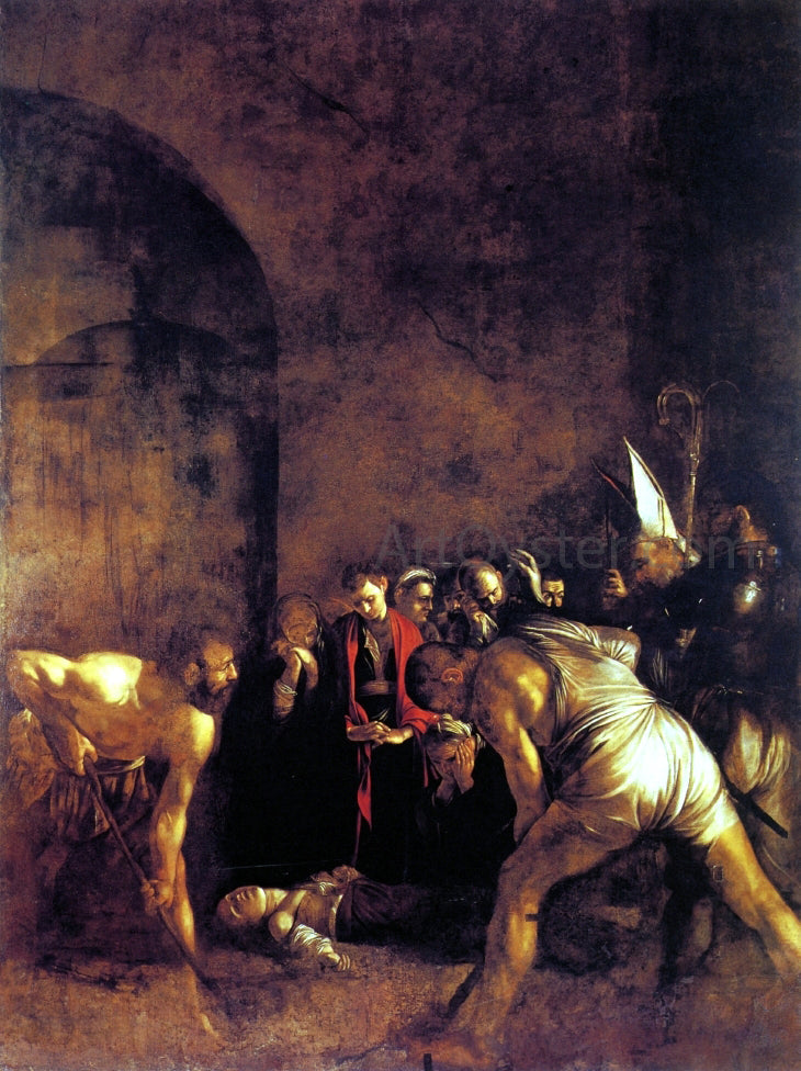 Caravaggio The Burial of St. Lucy - Canvas Print