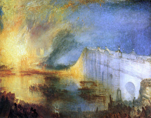 Joseph William Turner The Burning of the House of Lords and Commons, 16th October, 1834 - Canvas Print