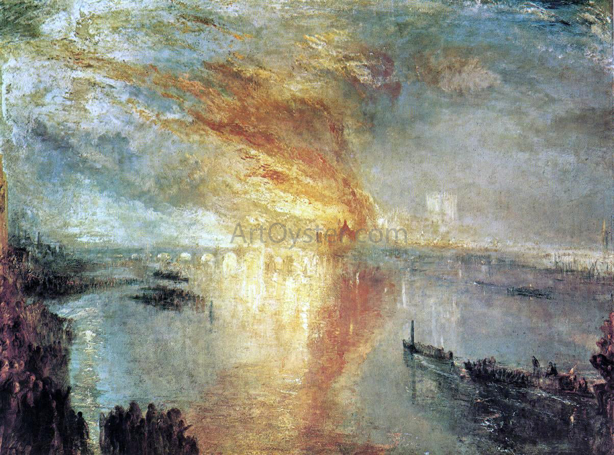 Joseph William Turner The Burning of the Houses of Lords and Commons, October 16, 1834 - Canvas Print